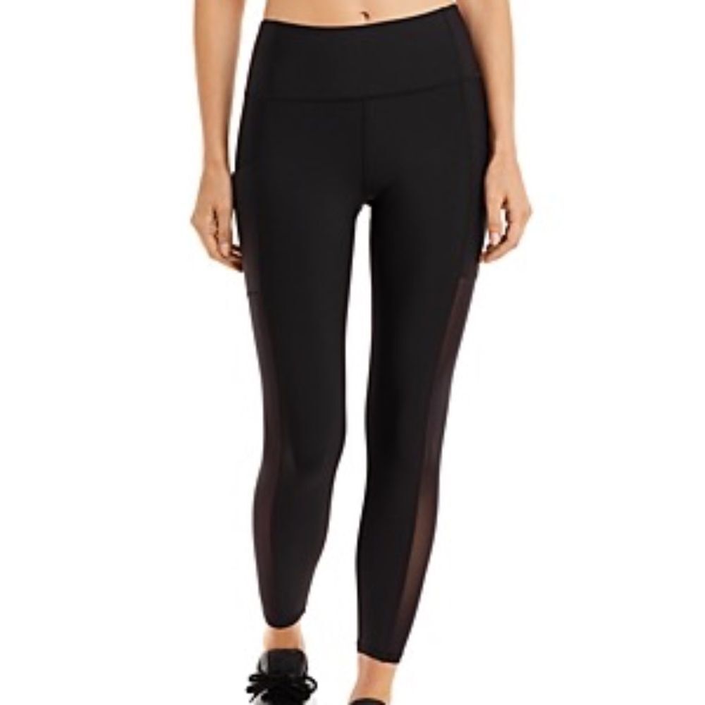 NWT AQUA Athletic Side Pocket Leggings with Mesh size M